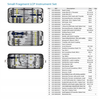 Conjunto de instrumentos para o membro superior